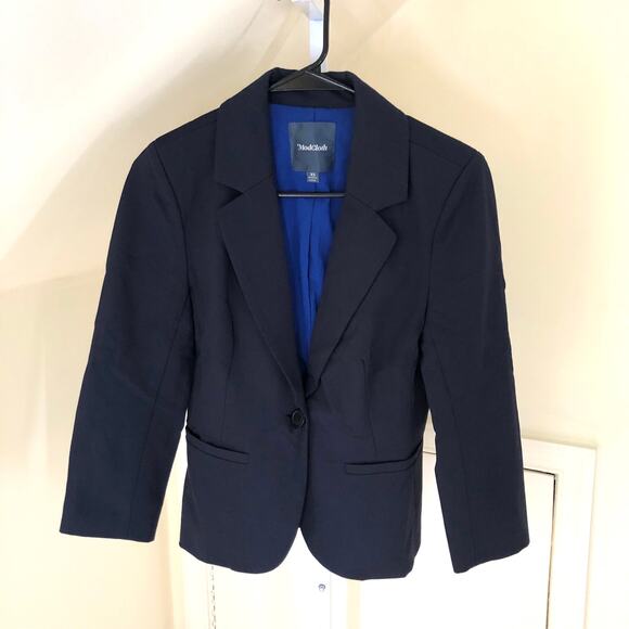 Modcloth EUC Women's Blue One Button Notched Collar Blazer XS - Picture 1 of 6